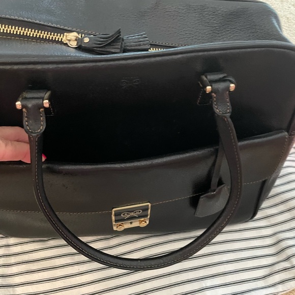 Anya Hindmarch black leather satchel Excellent shape - Picture 7 of 16